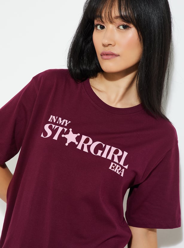 URB_N Women Printed Relaxed Fit T-shirt