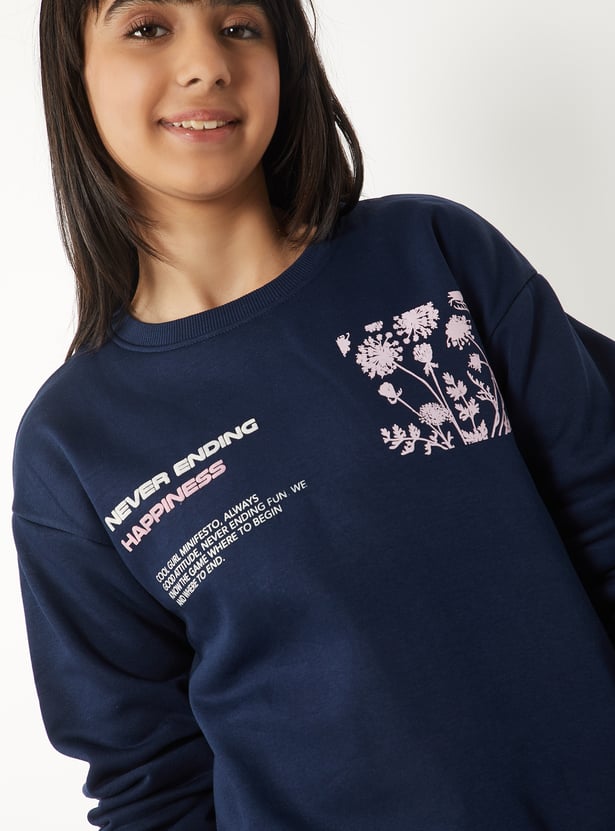 Girls Printed Sweatshirt