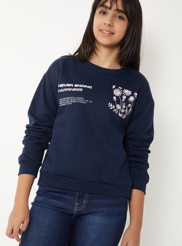Girls Printed Sweatshirt