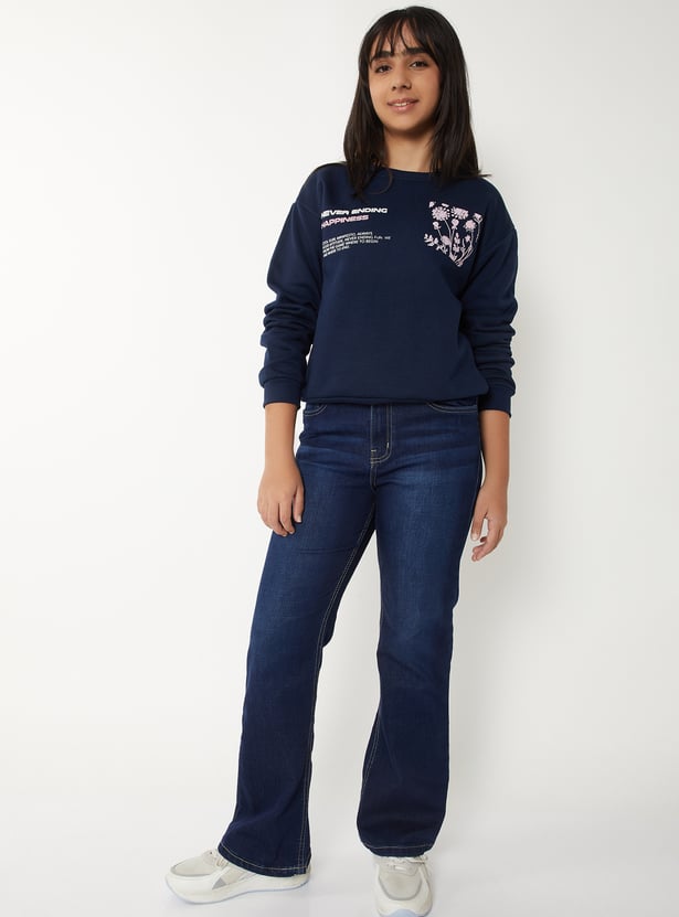 Girls Printed Sweatshirt