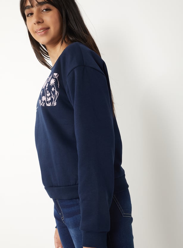 Girls Printed Sweatshirt