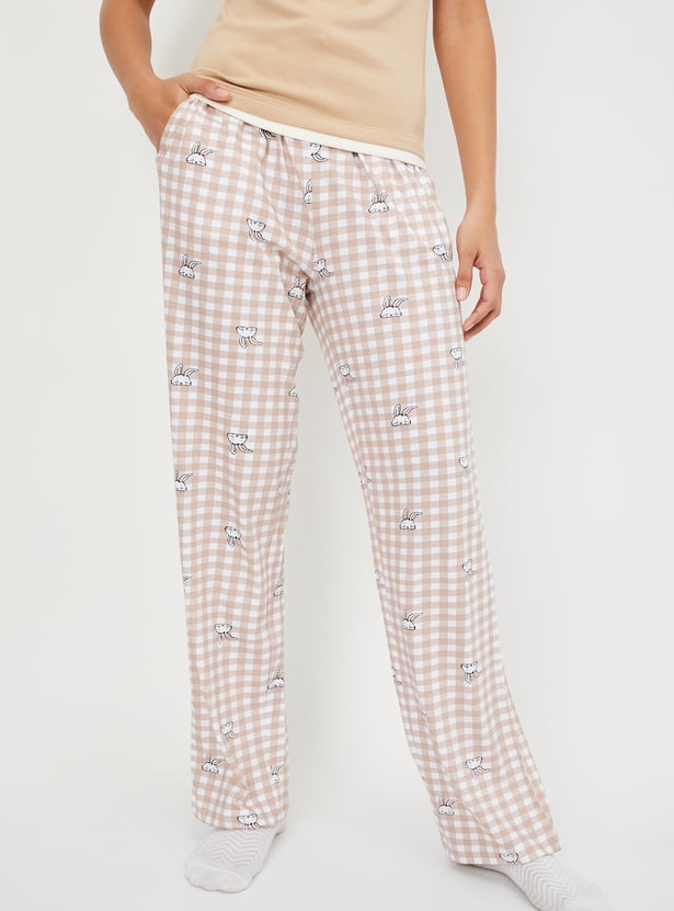 Women Checked Pyjamas