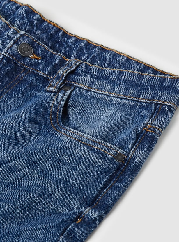 Boys Washed Cargo Jeans