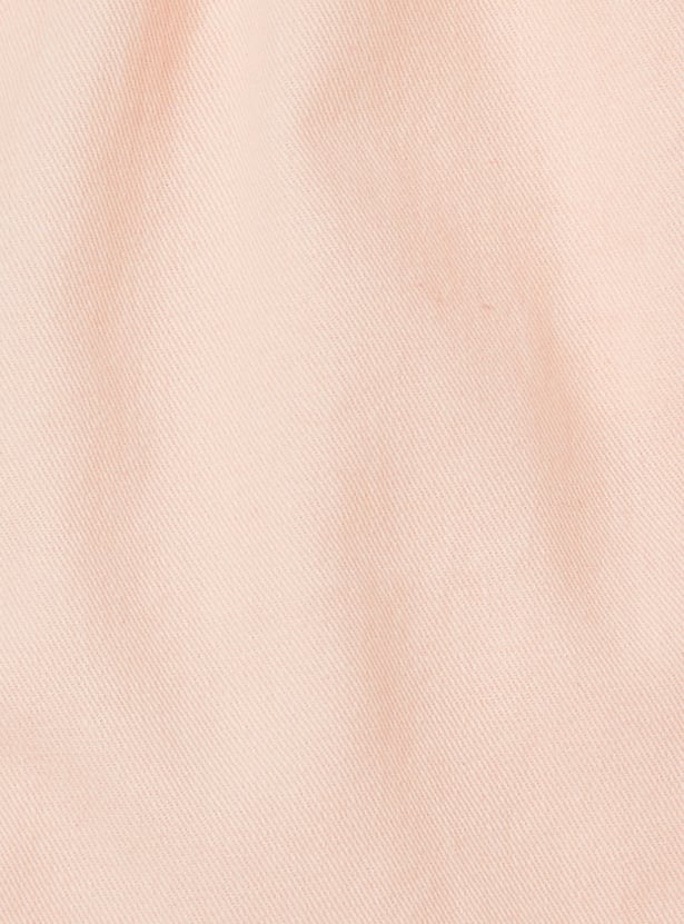 Girls Solid Mom Fit Trousers