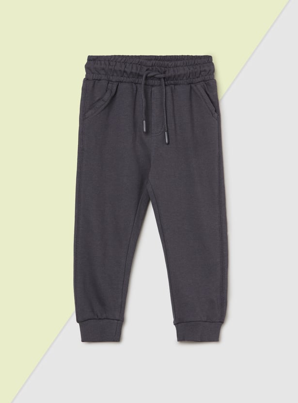 Boys Solid Joggers - Pack of 2