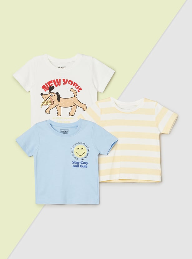 Boys Printed T-shirts - Pack of 3