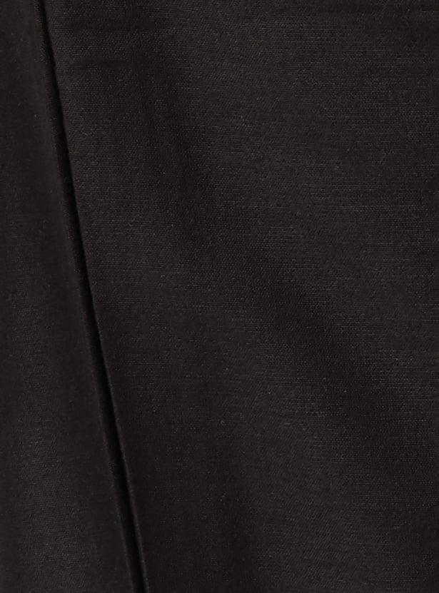 Women Metallic Finish Straight Pants