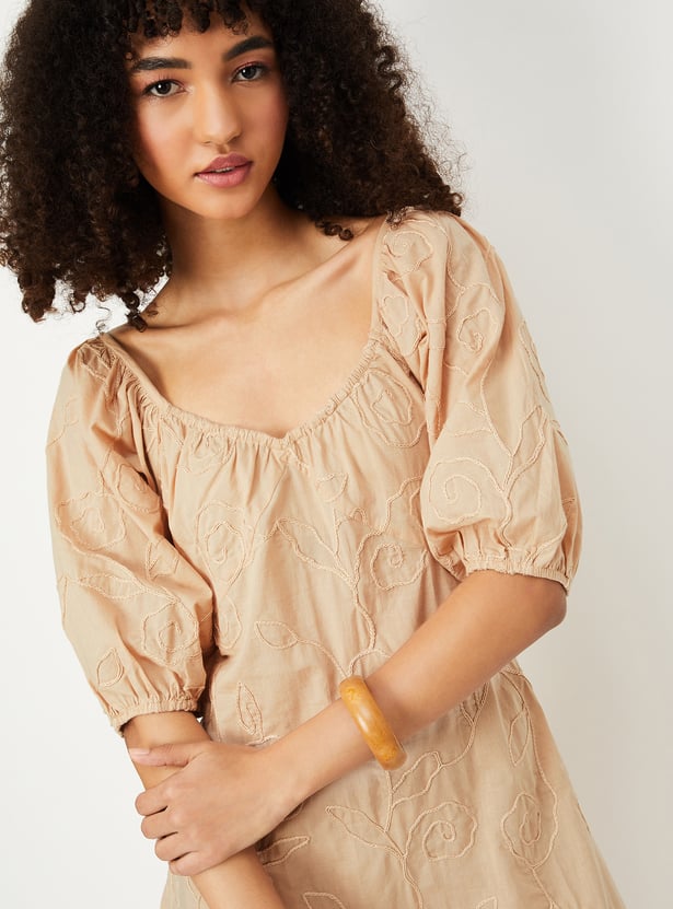 Women Embroidered A-line Dress