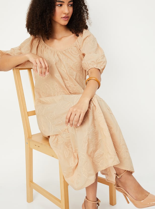 Women Embroidered A-line Dress