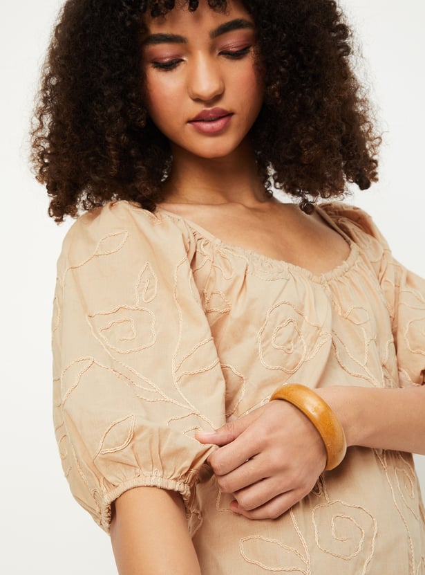 Women Embroidered A-line Dress