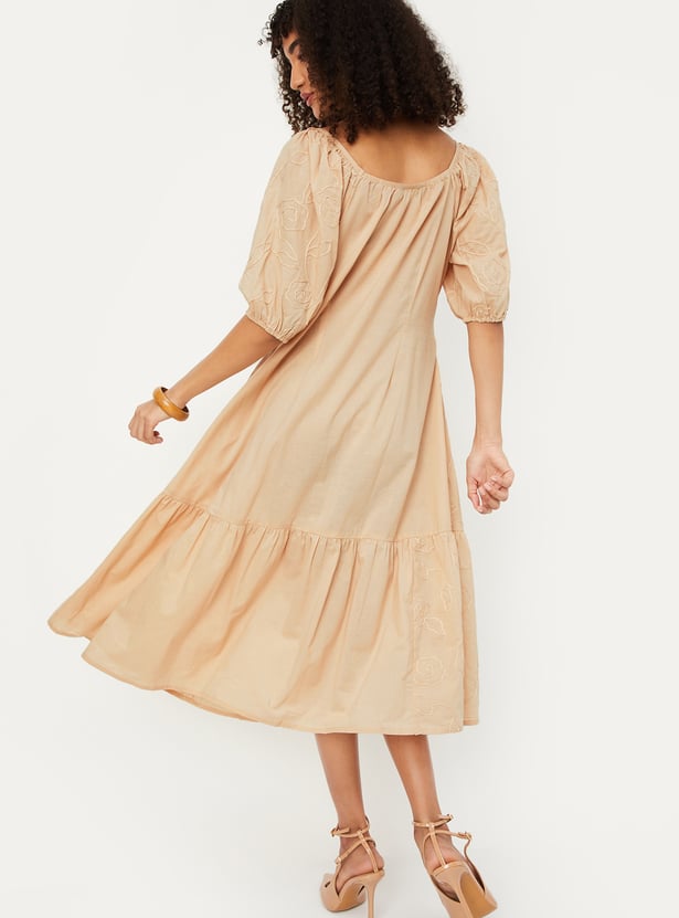 Women Embroidered A-line Dress