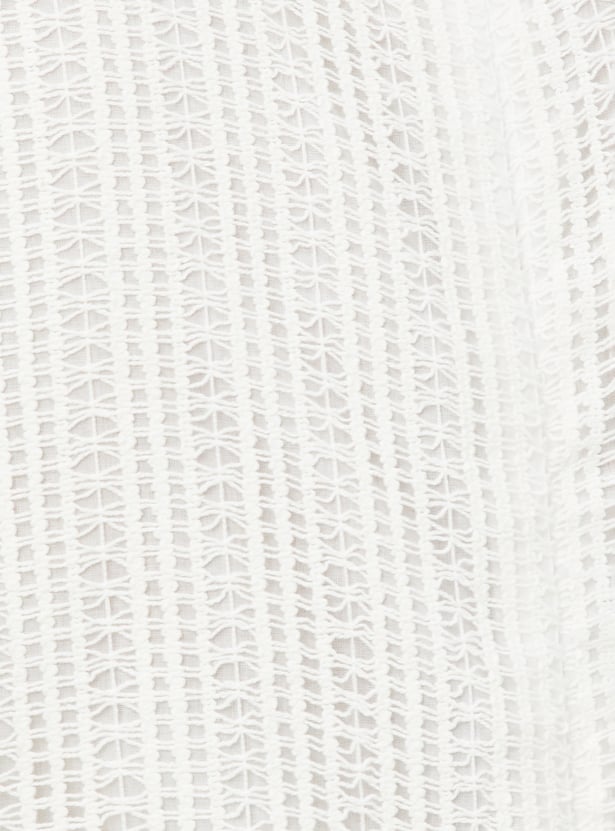 Women Lace Embroidered A-line Midi Dress