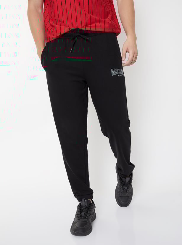 Men Printed Regular Fit Sports Joggers