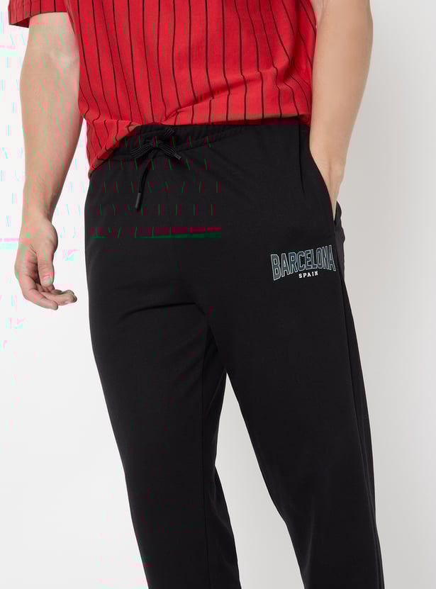 Men Printed Regular Fit Sports Joggers