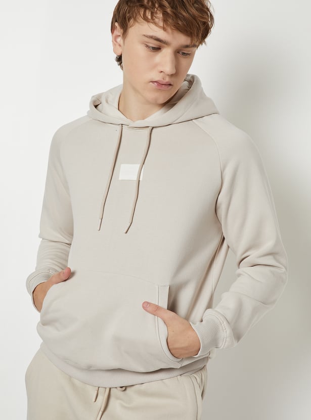 Men Knit Fleece Hooded Sweatshirt