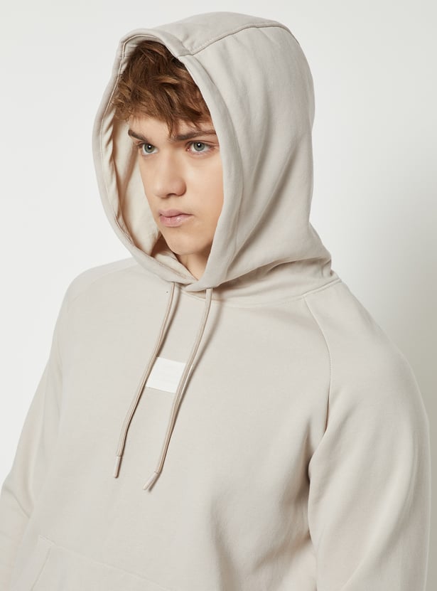 Men Knit Fleece Hooded Sweatshirt