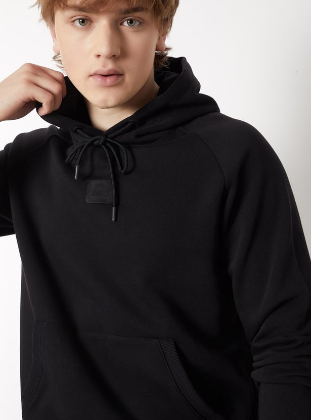 Men Knit Fleece Hooded Sweatshirt