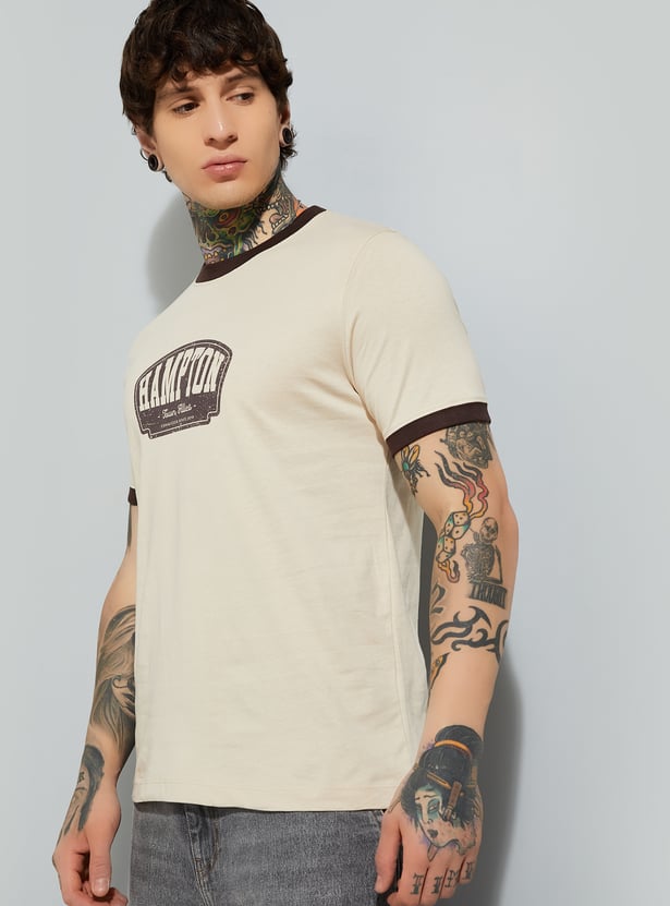 URB_N Men Graphic Print Slim Fit T-shirt