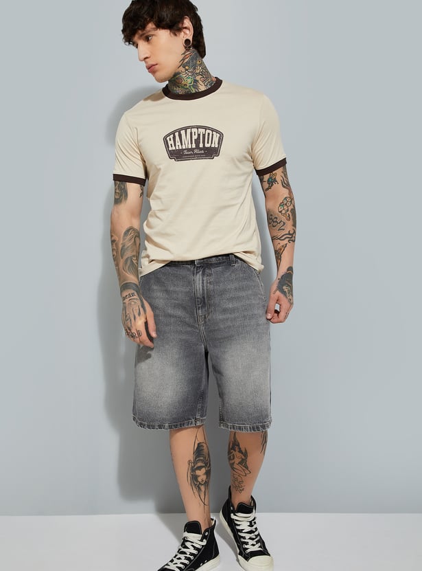 URB_N Men Graphic Print Slim Fit T-shirt