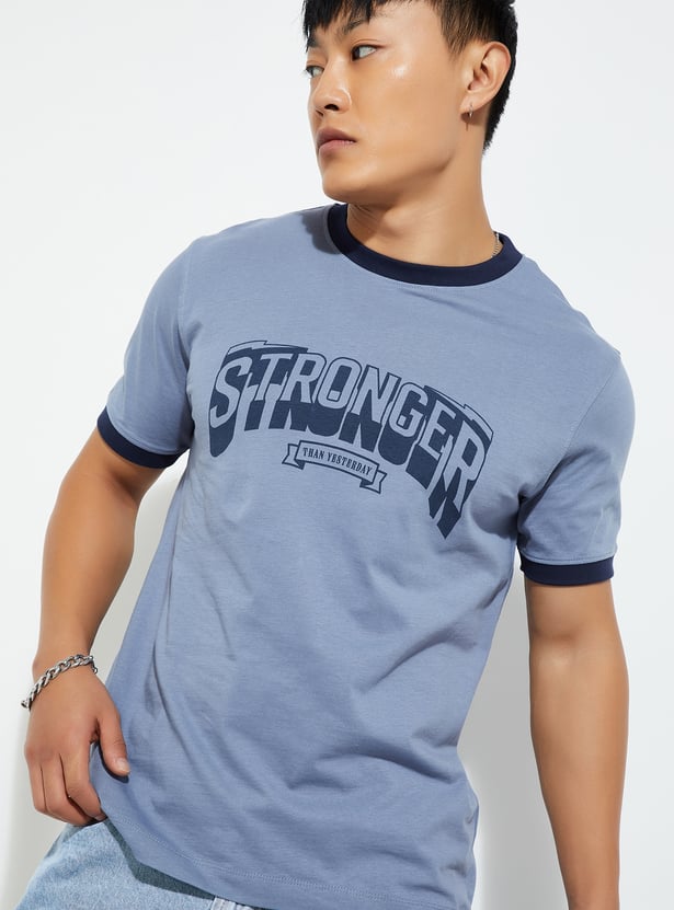 URB_N Men Printed Slim Fit T-shirt