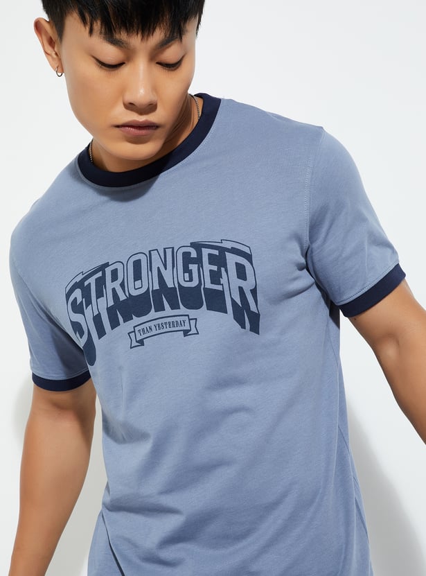 URB_N Men Printed Slim Fit T-shirt