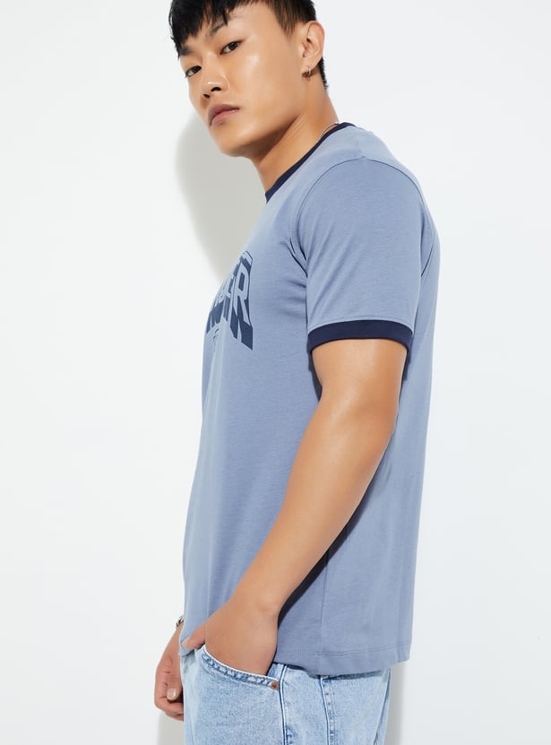 URB_N Men Printed Slim Fit T-shirt