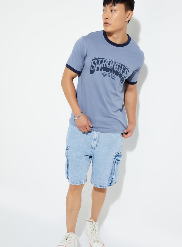 URB_N Men Printed Slim Fit T-shirt