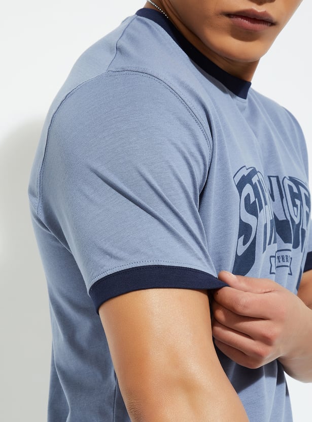 URB_N Men Printed Slim Fit T-shirt