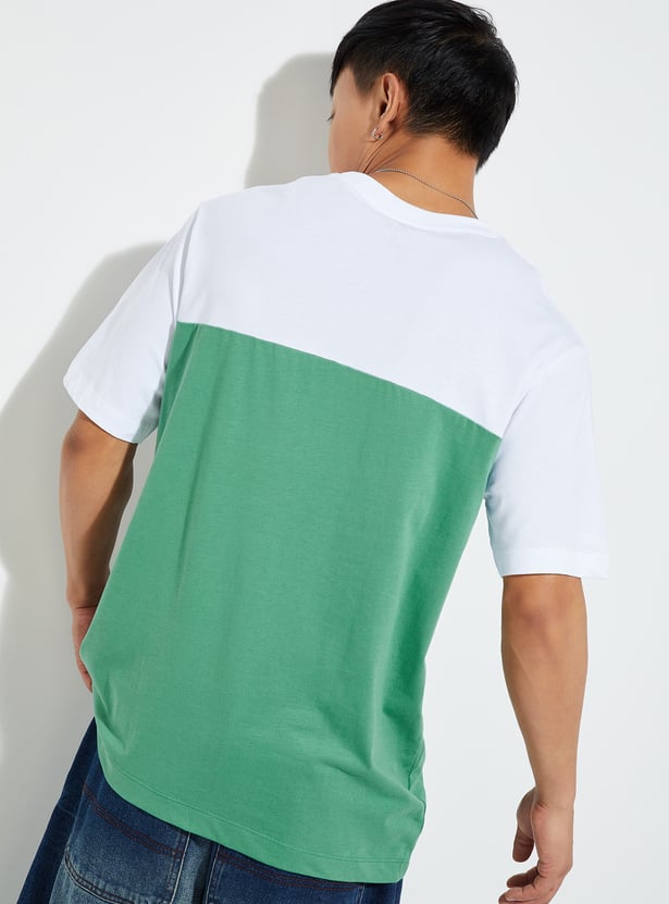 URB_N Men Colourblock Regular Fit T-shirt