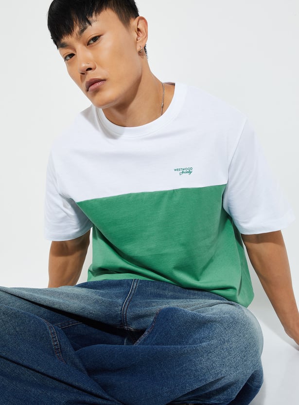 URB_N Men Colourblock Regular Fit T-shirt