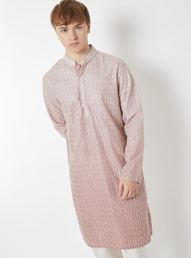 Men Ombre Regular Fit Kurta