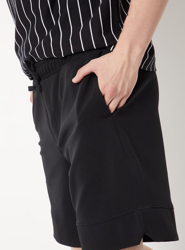 Men Textured Sports Shorts