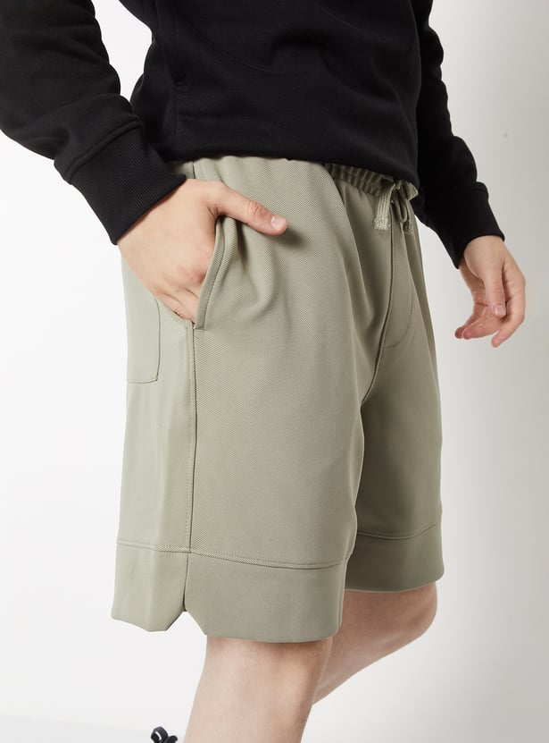 Men Textured Sports Shorts