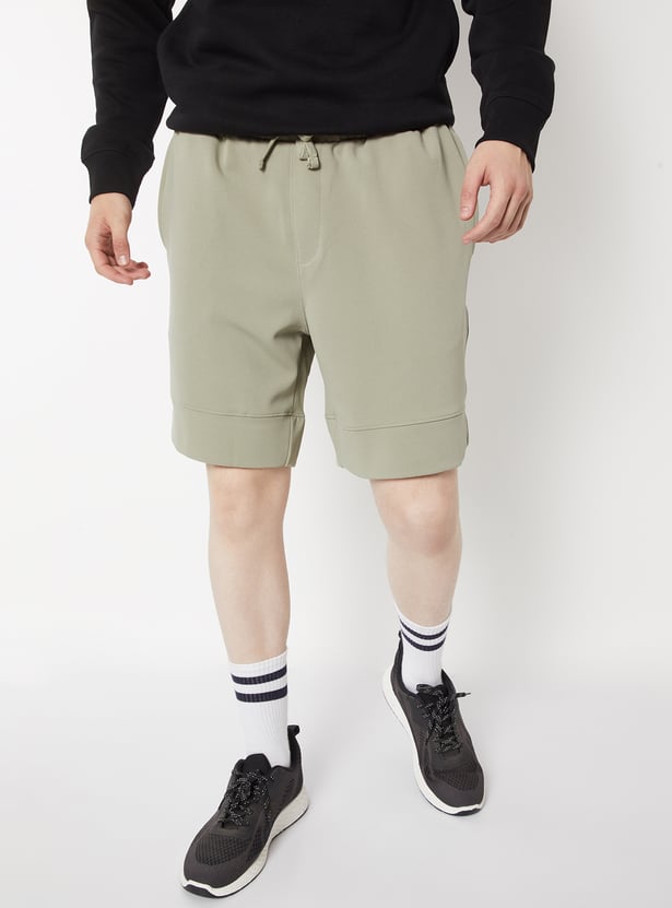 Men Textured Sports Shorts