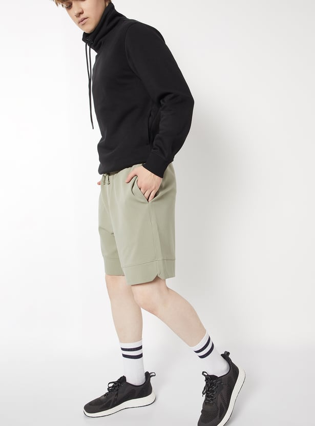 Men Textured Sports Shorts