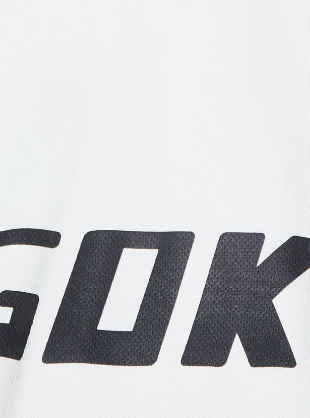 URB_N Men Goku Print Oversized T-shirt