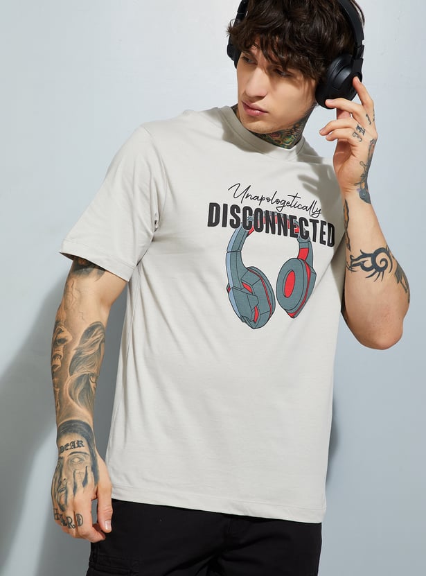 URB_N Men Printed Regular Fit T-shirt