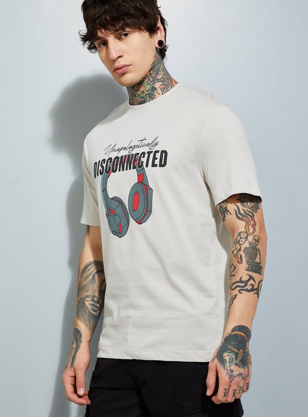 URB_N Men Printed Regular Fit T-shirt