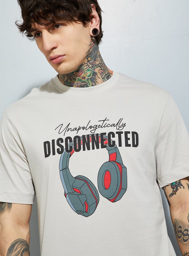 URB_N Men Printed Regular Fit T-shirt