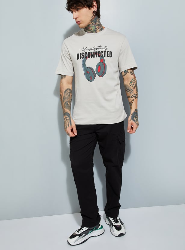 URB_N Men Printed Regular Fit T-shirt
