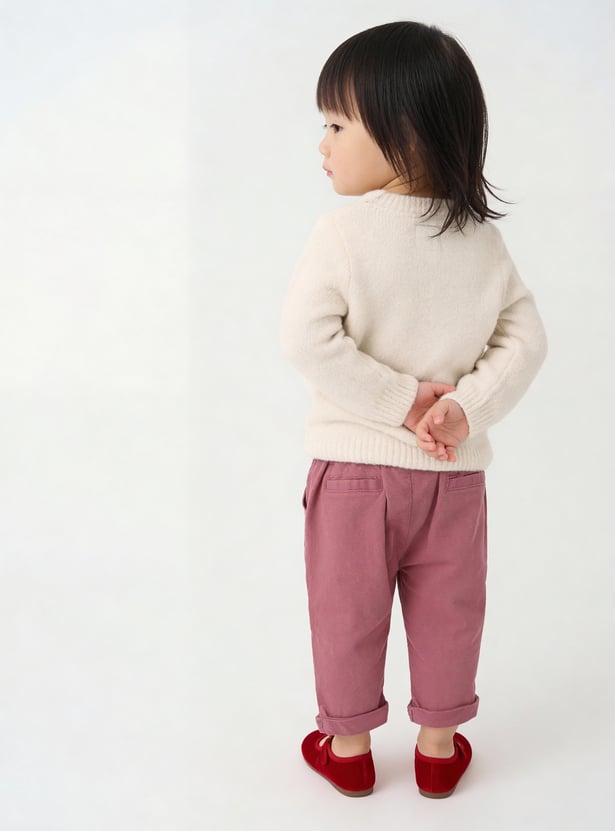 Girls Embroidered Christmas Sweater