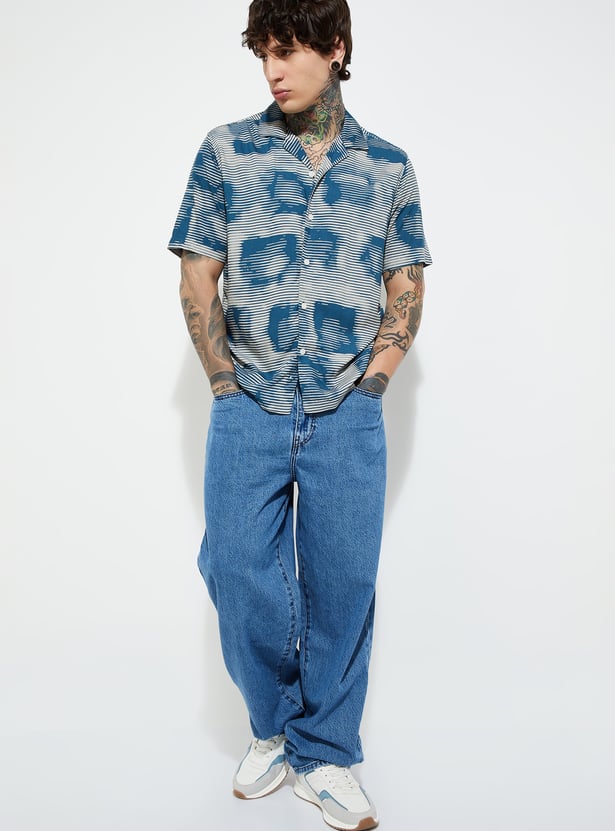 URB_N Men Printed Regular Fit Shirt