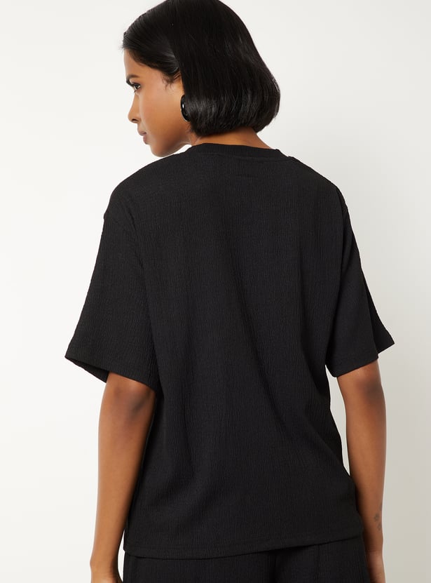 Women Textured T-shirt