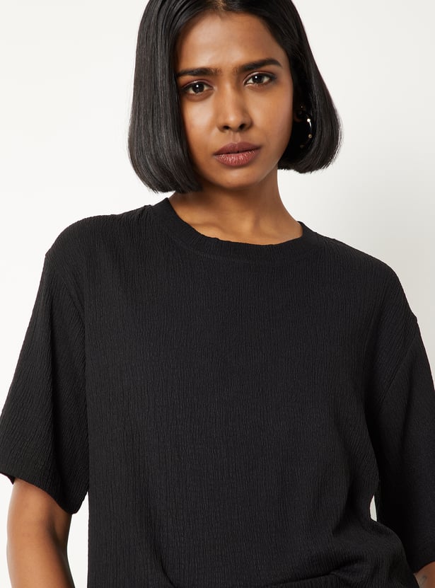 Women Textured T-shirt