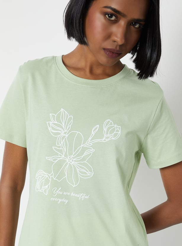 Women Floral Print T-shirt