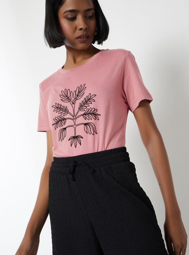 Women Embroidered T-shirt