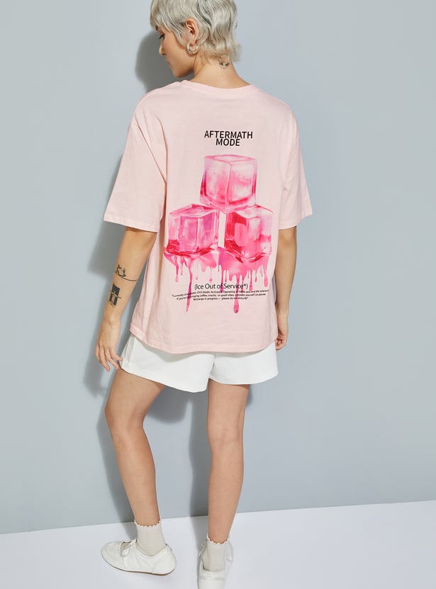 ALAYA F x URB_N Women Printed Oversized T-shirt