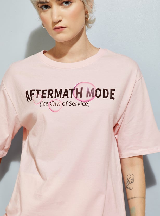 ALAYA F x URB_N Women Printed Oversized T-shirt