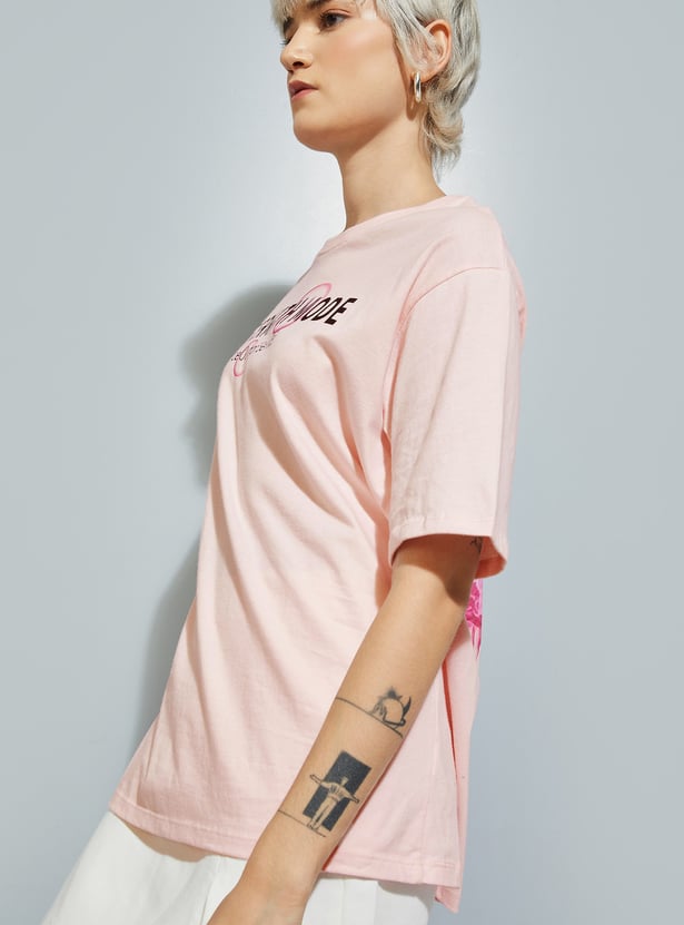 ALAYA F x URB_N Women Printed Oversized T-shirt