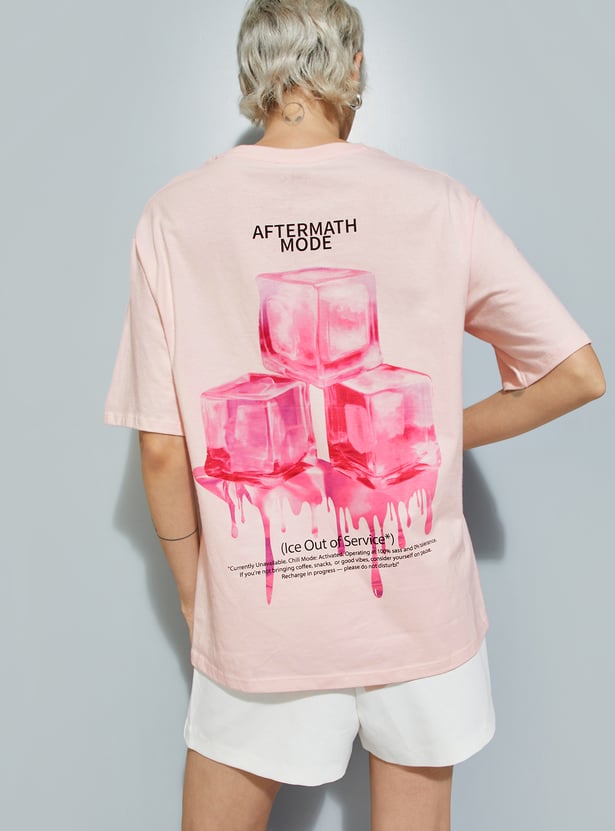 ALAYA F x URB_N Women Printed Oversized T-shirt